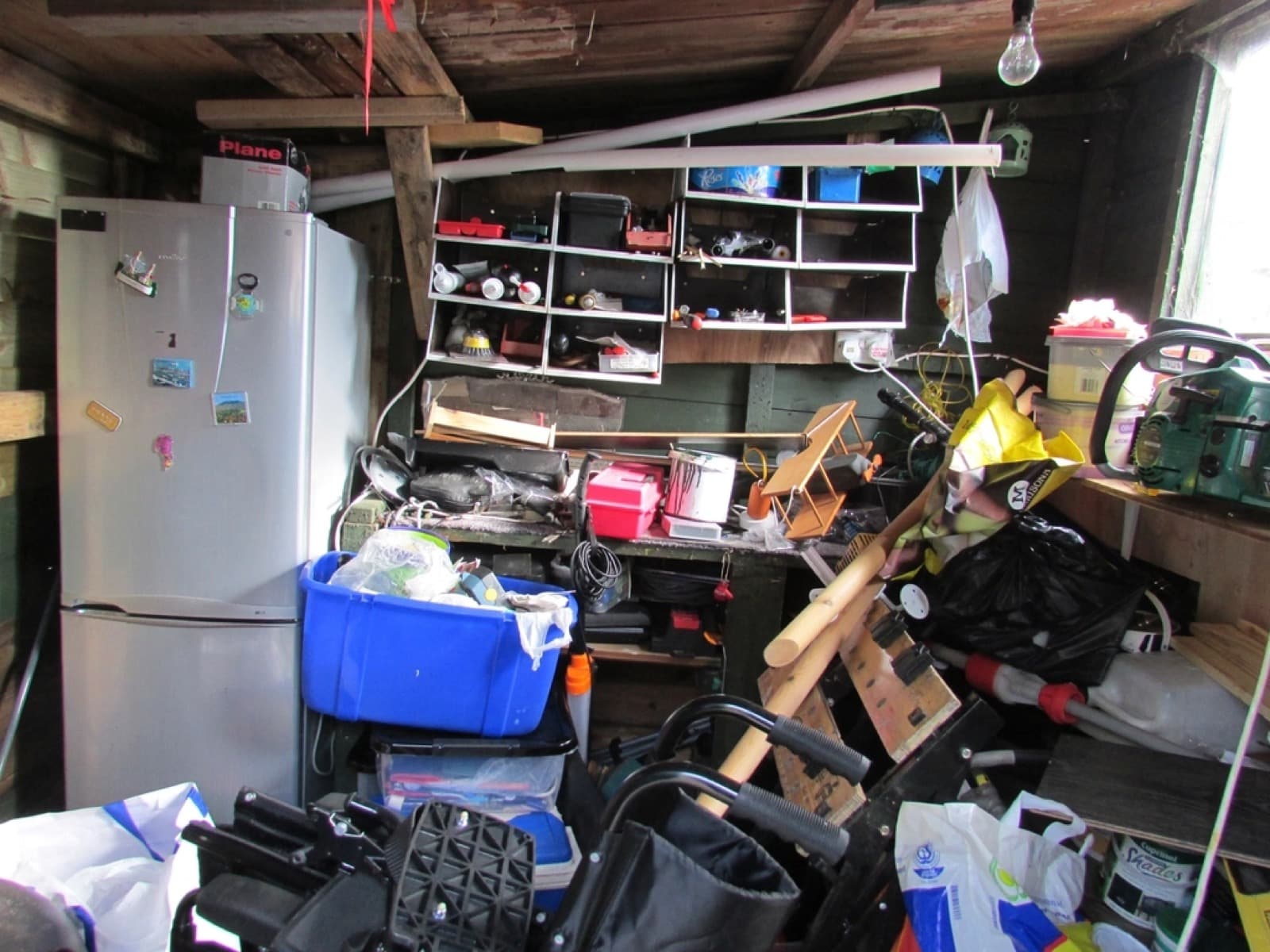 A packed garage — snap your pile roughly like this